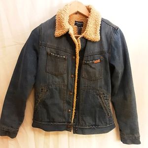 Vintage American Eagle Jean Denim Sherpa Lined S